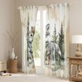 thumbnail image 3 of Manfei Cute Wolf Curtains Pack of 2 (42x84 Each) for Boys Girls, Cartoon Woodland Animal Curtains Blackout, Green Pine Tree Living Room Curtains, Luxury Bedroom Decor, 3 of 6