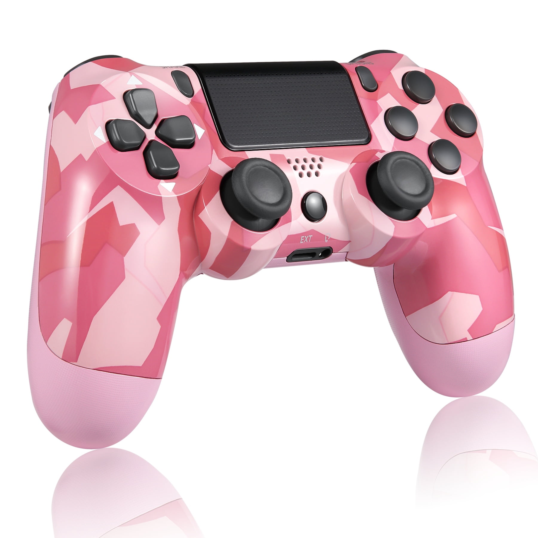 Cokes Almachtig Genealogie Wireless Controller Compatible with PS 4/Slim/Pro,with Dual Vibration Game  Joystick,Pink - Walmart.com