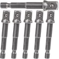 thumbnail image 1 of HUGFEGWE 6 Pack 3/8" Square Impact Adapter, Extension Impact Driver Bit Set, Socket Bit Adapter, 1/4" Hex Shank to Drive Adapter for Automotive DIY CA919-164922, 1 of 6
