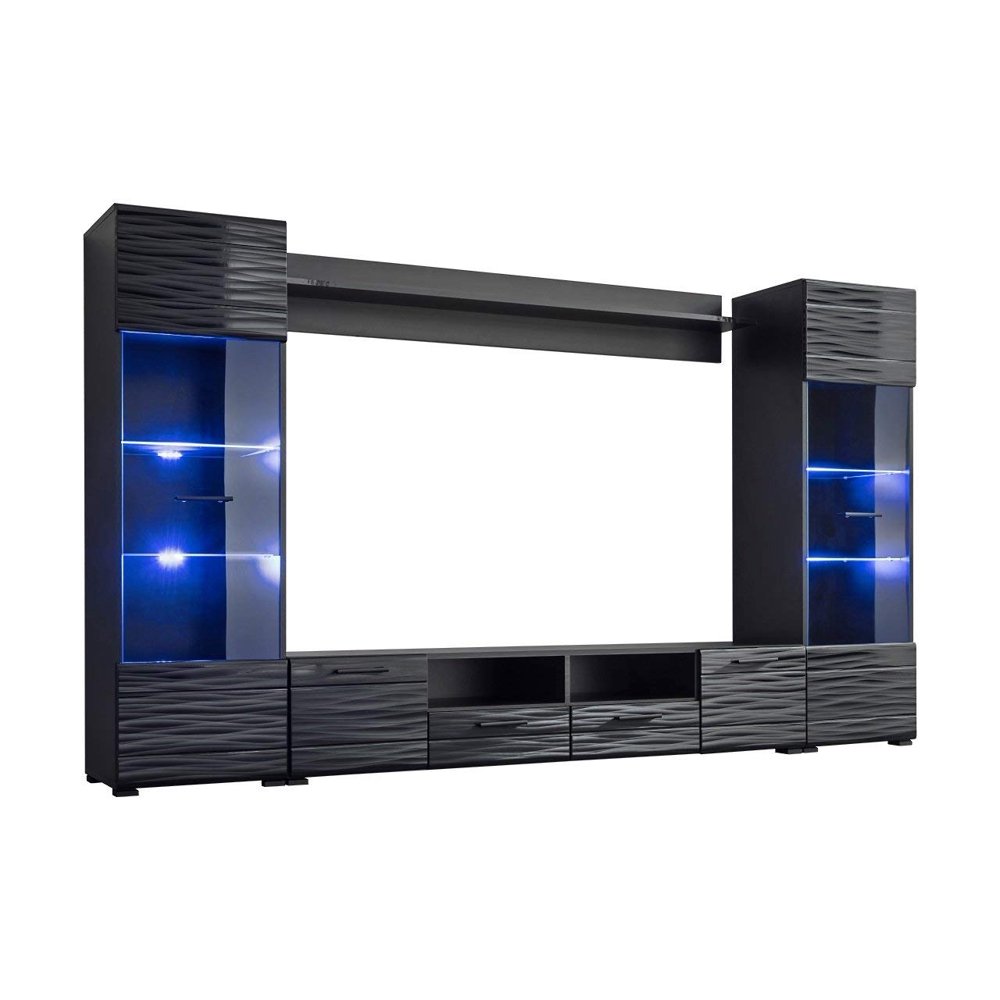 Modica Modern Entertainment Center 65" TV Stand Wall Unit with LED