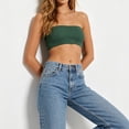 thumbnail image 4 of Busydd Bandeau Strapless Bras for Women S-XL Full Coverage Wireless Bras for Women Comfort Supportive Ribbed Seamless Bra M, 4 of 5