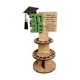 thumbnail image 2 of Novamily 2026 Graduation Gift Money Holder, Wooden 2026 Graduation Money Holder Double-Layer Cash Holders with 25 Hole DIY Unique Money Holder Cash Gift for Graduation Party Supplies (D), 2 of 5