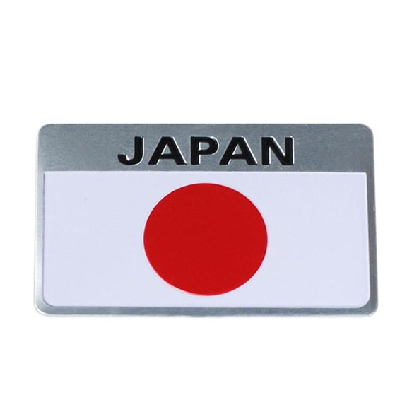 Niceauty Aluminium Alloy Car Metal Sticker Japanese Flag 3D Decal for Auto Decoration
