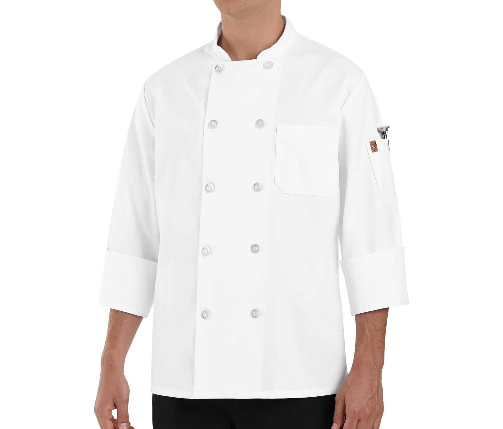 Chef Designs Men's Ten Pearl Button Chef Coat
