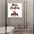 thumbnail image 2 of Canvas Wall Art Red Black Buffalo Check Plaid Reindeer Merry Christmas Picture Modern Artwork Printed on Canvas - Oil Painting for Wall Decor - Stretched and Framed Ready to Hang(16" x 16"), 2 of 6