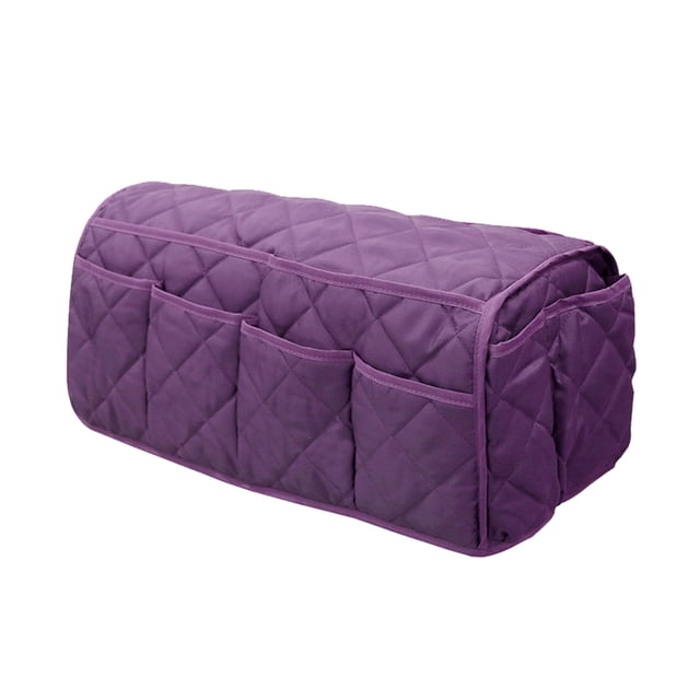 Generic Violet Hanging Sofa Organizer with 14 Pockets for Home, Office, and Travel - Durable Polyester Storage Bag for Remotes, Phones, Books, and More