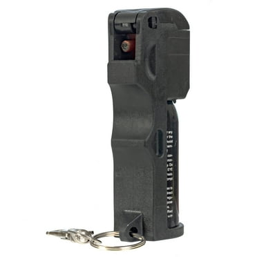 BURN Pepper Spray for Self Defense - Max Strength OC Spray - 1/2oz Molded Keychain Case - Black