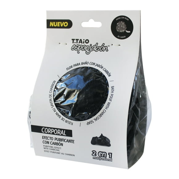 Esponja de baño T.Taio Carbon Purificante 6 piezas Para todo tipo de piel