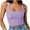 Purple, variant on Munlar Camisole Tank Tops for Women Holiday Vest Blue Crop 2025 Square Neck Solid Slim Sleeveless Tshirts L