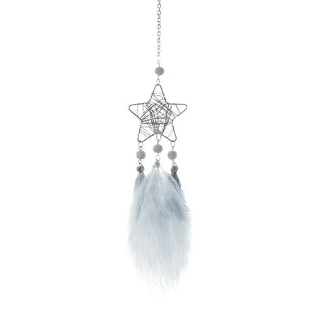 

Hollow Star Creative M oon Feather Car Pendant Hand-Wound Car Pendant