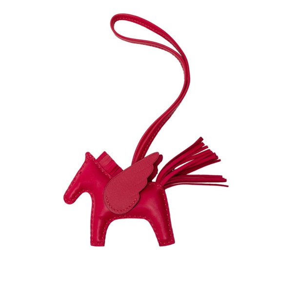 Pre-Owned Hermes Herms Rodeo PM Pegasus Charm in Purple Rose Mexico Anjo Miro for... (Good)