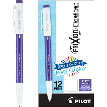 Pilot, FriXion Fineliner Erasable Marker Pens, Fine Point, Pack of 12, Purple
