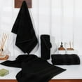 thumbnail image 2 of American Soft Linen Luxury Turkish Hand Towel Set, 100% Cotton 4 Piece Hand Face Towels for Bathroom and Kitchen,  Black, 2 of 9