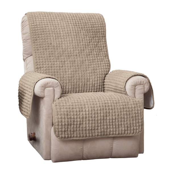 Innovative Textile Solutions 1Piece Puff Solid Recliner/Wing Chair Furniture Cover Slipcover