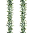 thumbnail image 6 of Artificial Eucalyptus Garland, Green, 8 Pack, Faux Hanging Plants, 6 Feet Each, 6 of 7