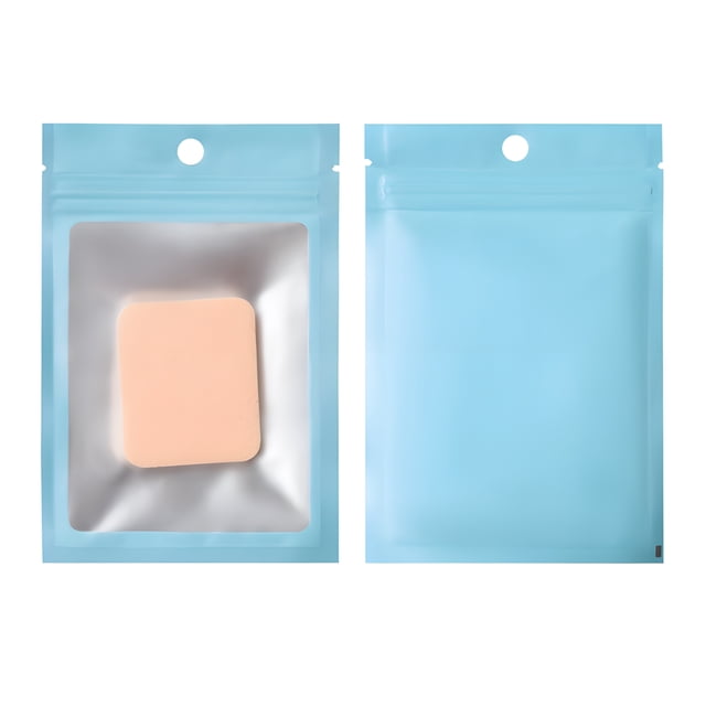 Aspire 100 Pack Resealable Mylar Zip Bags with Clear Window