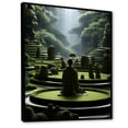 thumbnail image 2 of Designart "Contemplation In A Zen Garden Through Meditation I" Meditation Floater Framed Wall Art Living Room, 2 of 5