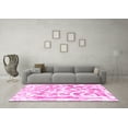 thumbnail image 3 of Ahgly Company Indoor Round Abstract Pink Modern Area Rugs, 7' Round, 3 of 4