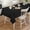 Black, variant on Vintage Forest Green Tablecloth Rectangle Table Cloth 60x84, Waterproof Tablecloth Outdoor Table Cloth, Farmhouse Retro Solid Color Linen Texture Washable Table Cover for Kitchen Dinning Party