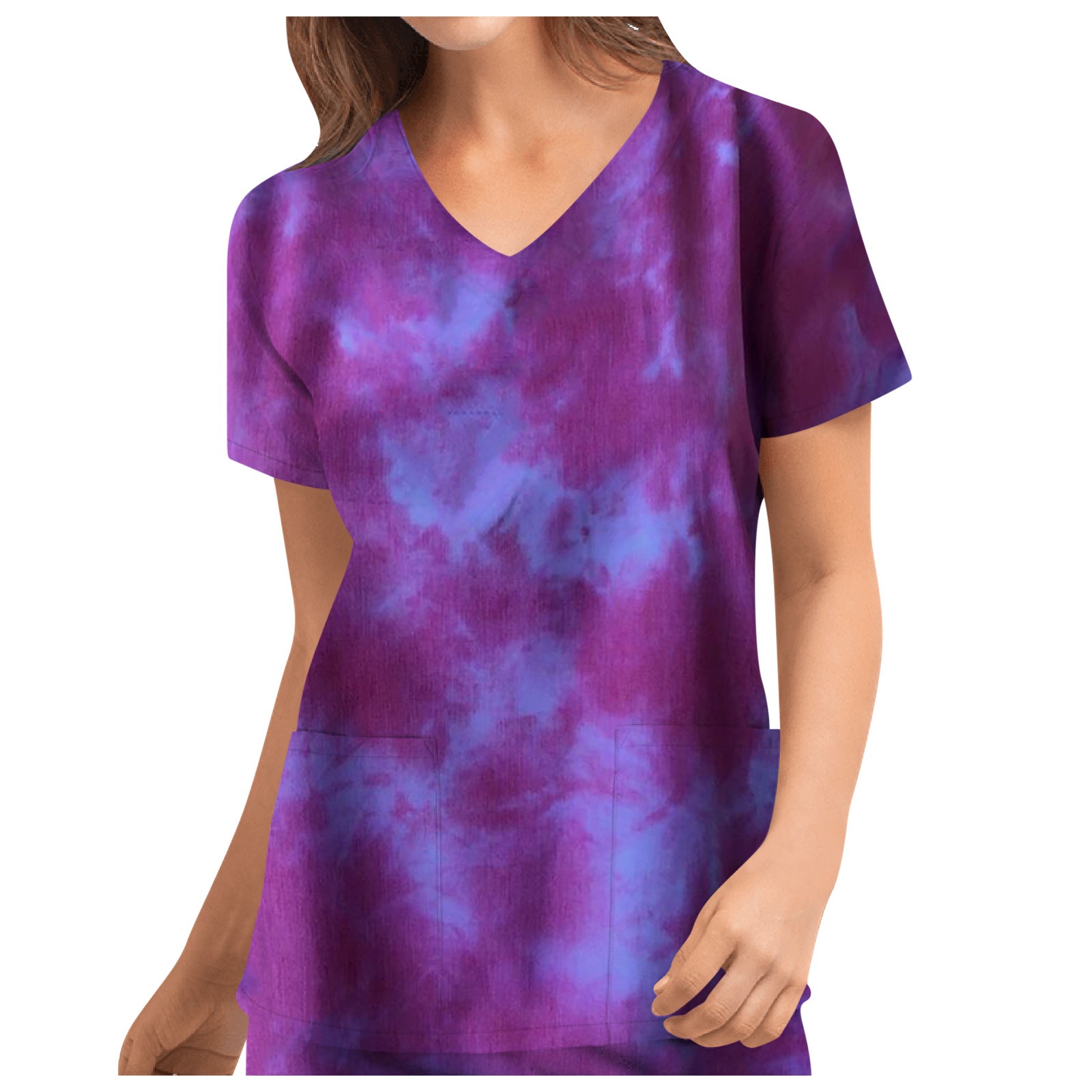 Frostluinai Nursing Uniform For Womens Scrubs Tops Color Casual Working