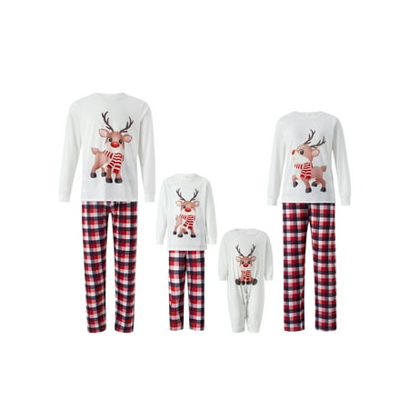 

Sunisery Family Matching Christmas Pajamas for Adults Teens and Baby Holiday Parent-Child Sleepwear