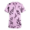 thumbnail image 4 of Neewe Scrub Tops for Women, V Neck Printed Scrub Tops, Medical Nursing Stretchy Shirts with Pockets, 4 of 5