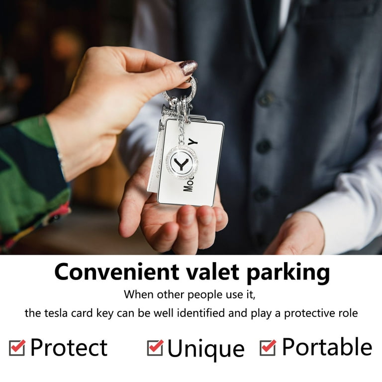 Tesla model 3 key card holder for valet and keychain best sale