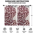 thumbnail image 2 of Blackout Kids Curtains,Red and Gray Floral Pattern Childrens Insulated Curtains Set Of 2,Bedroom Essentials,Toddler Room Decor 52x84in(132x213cm), 2 of 5