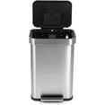 thumbnail image 2 of Simpli-Magic Soft-Close Kitchen Trash Can with Foot Pedal and Built-In Filter, Silver 50 L, 2 of 7