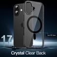 thumbnail image 3 of JETech Magnetic Case for iPhone New 6.3-Inch Compatible with MagSafe, Shockproof Phone Bumper Cover, Anti-Scratch Clear Back (Black), 3 of 5