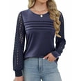 thumbnail image 3 of Zeagoo Womens Elegant Blouse Lace Long Sleeve Tops Dressy Cute Fall Tops Casual Work T-Shirts, 3 of 8