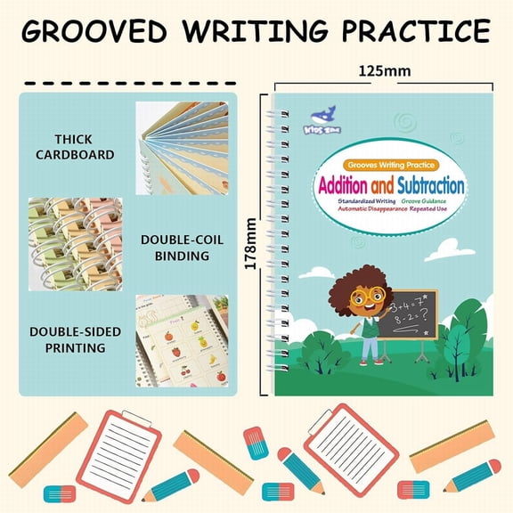 Reusable Handwriting Workbook for Number Alphabet Tracing and Writing Practice for Students