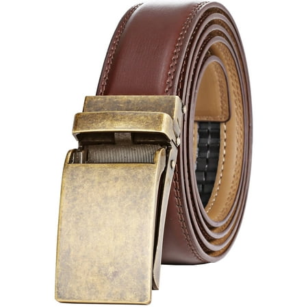 Marino Men’s Genuine Leather Ratchet Dress Belt with Linxx Buckle, Enclosed in an Elegant Gift Box