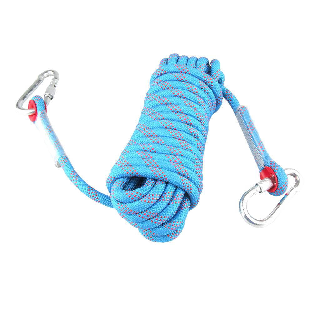 2 Carabiners 10M 25KN Outdoor Rock Climbing Safety Rope Tree Arborist Cord 