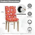 thumbnail image 5 of COEQINE Christmas Dining Chair Covers 1-Pack, Reusable Stretchable Dining Chair Slipcovers for Easy Home Decor Update, Universal Fit Polyester Spandex, Santa Claus Star Red, 5 of 7