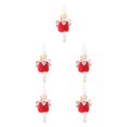 thumbnail image 3 of ziyahi 2pcs Noël Suédois Santa Poupée Ornements Suspendus Arbre de Noël Cheminée Rouge 5Set, 3 of 6