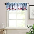 thumbnail image 4 of Merry Christmas Curtains Valances Snowflake Xmas Tree Star Winter Gift Rustic Farmhouse Kitchen Decor Rod Pocket Window Valances for Bedroom Living Room Bathroom 54 W x 18 L 1 Panel, 4 of 5