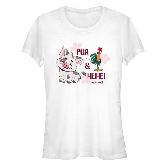 Junior's Moana 2 Pua & Heihei Graphic T-Shirt