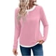 thumbnail image 2 of Tops bohemios sin mangas,Blusa informal de poliéster con cuello redondo y manga larga para mujer, suave y cómoda, ideal para el hogar, sopatenor, 2 of 5