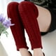 thumbnail image 5 of Calcetines largos de punto de ganchillo para mujer, cálidos para el invierno - Lana suave, mantienen las piernas abrigadas, 42*10 cm, 1 par, 5 of 6