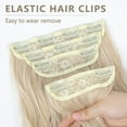 thumbnail image 5 of Clip in Long Wavy Synthetic Hair Extension 20 Inch Light Blonde Highlights 4PCS Thick Hairpieces Fiber Double Weft Hair for Women, 5 of 7