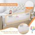 thumbnail image 6 of YYAo Bed Guard Rails,Bed Fence,Bed Gate for Baby,59 Inch Folding Breathable Baby Bed Rail Guard with Safety Strap-Beige, 6 of 9