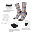 thumbnail image 3 of KLL Set Of Travel Vintage Print Cool Socks Men's Women's Crew Socks Funny Crazy Novelty Stockings, 3 of 6