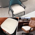 thumbnail image 6 of Faux   Seat Cushion 20 Inch, 18mm Medium Pile Seat Pad with Non-Slip TPE Backing for , SUVs, , Office Chairs, White, 6 of 6