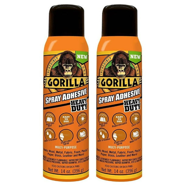 Gorilla Adhesive Spray Wide Pad Nozzle Mist Heavy Duty Permanent Bond