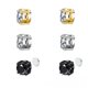 thumbnail image 1 of Pendientes con clip para la oreja para hombres y mujeres sin orificios para las orejas, pendientes con imán, pendientes de acero de titanio, personalidad de moda, circonita redonda de cuatro garras, 1 of 5