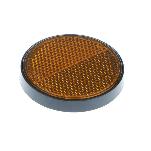 Universal coche bicicleta motocicleta reflector redondo luz tira reflectante-amarillo Cola Tiras del reflector del ciclo del coche