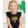 thumbnail image 3 of Tstars Paw Patrol St Patricks Day Skye Lucky Ruffle Toddler Girls Ruffle Sleeve Top 3T Black, 3 of 5