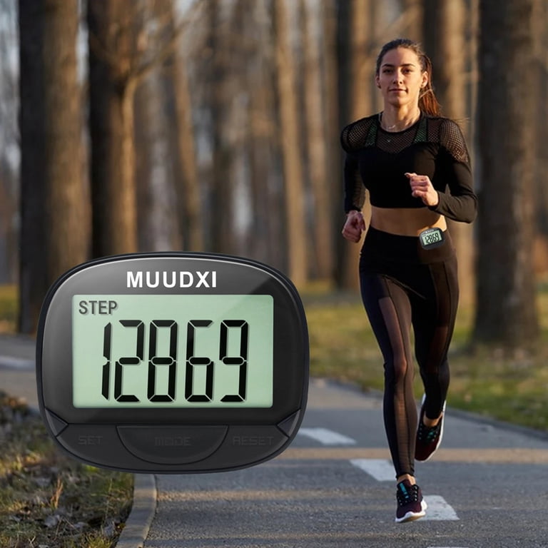 Step Counter With Clip Digital Pedometer For Walking & Exercise ...