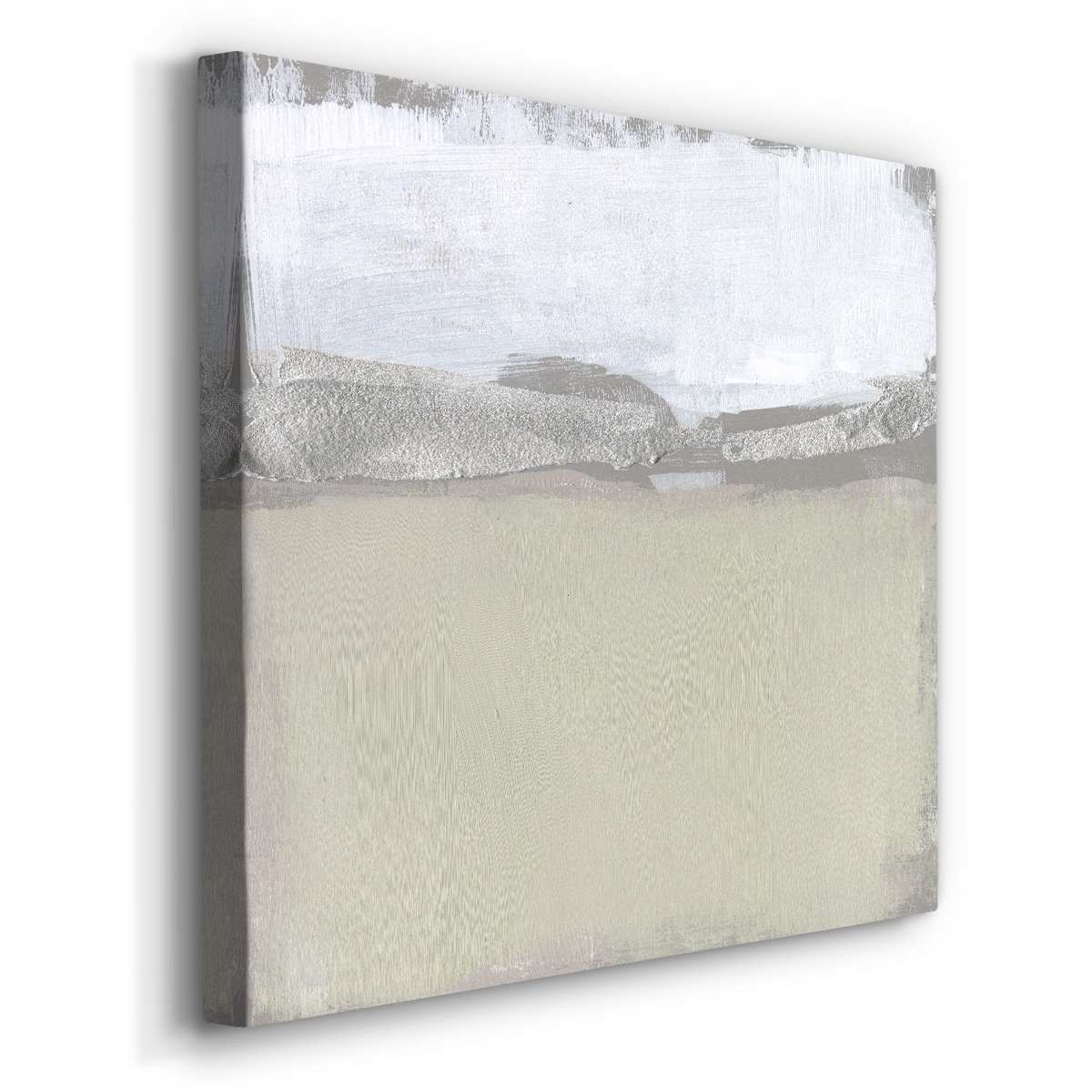 Wexford Home Silver Ribbon Horizon II-Premium Gallery Wrapped Canvas, 40" x 40" - Ready to Hang